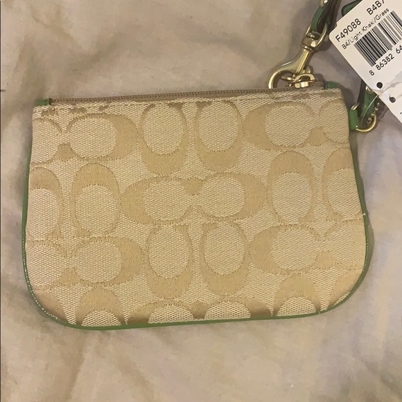 Coach Grass and Khaki Wristlet - Picture 3 of 6